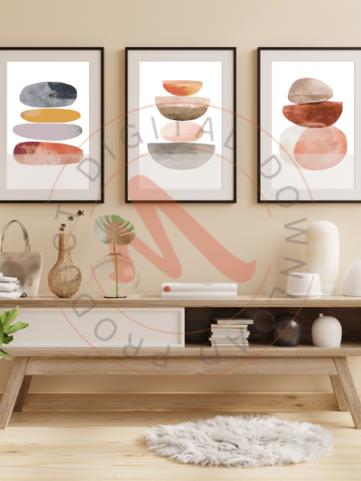 Boho Wall Art Prints in Neutral Tones | Warm Minimalism | Digital Download