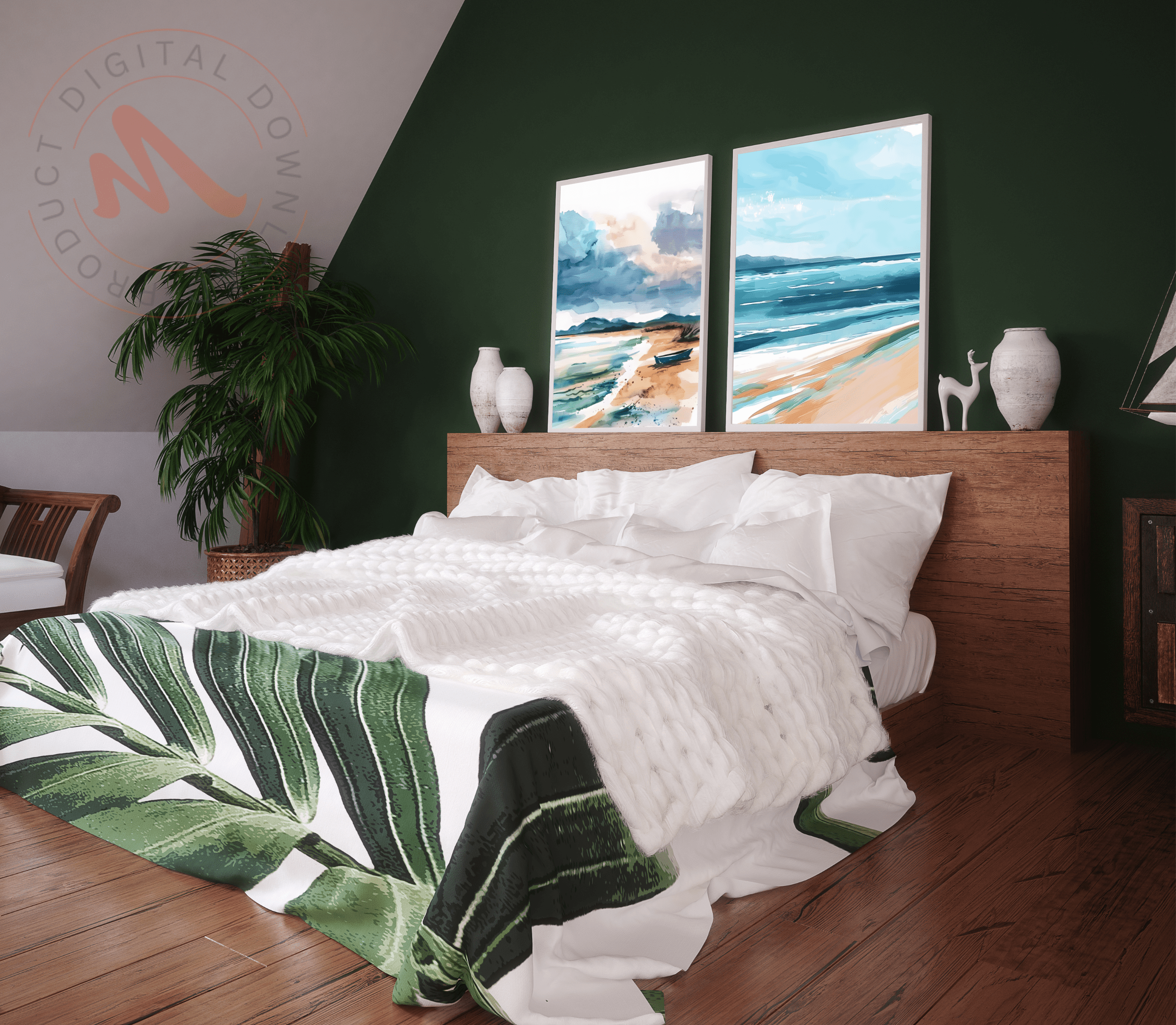 Water Color Sea Landscape Set 1-03