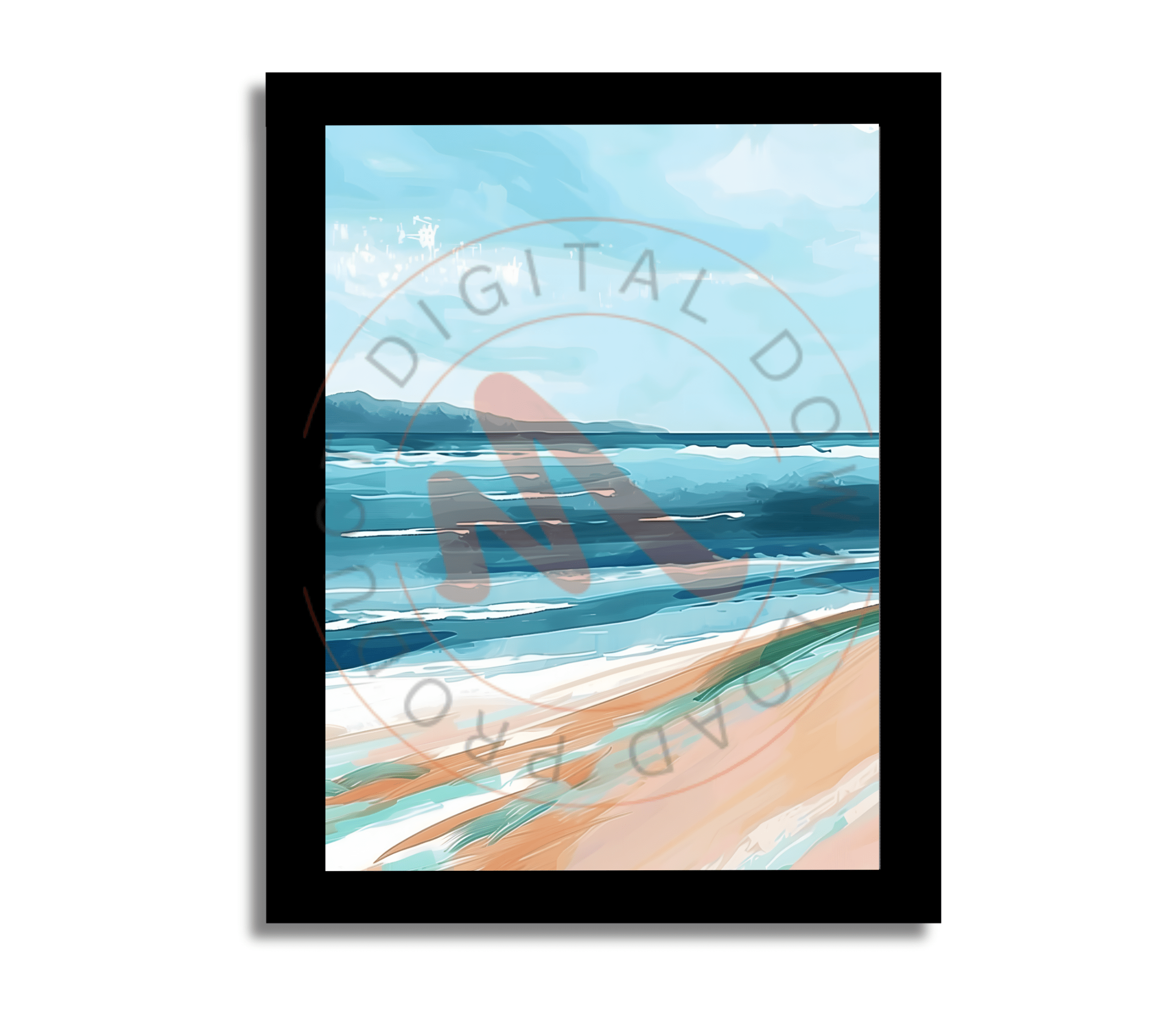 Water Color Sea Landscape Set 1-04