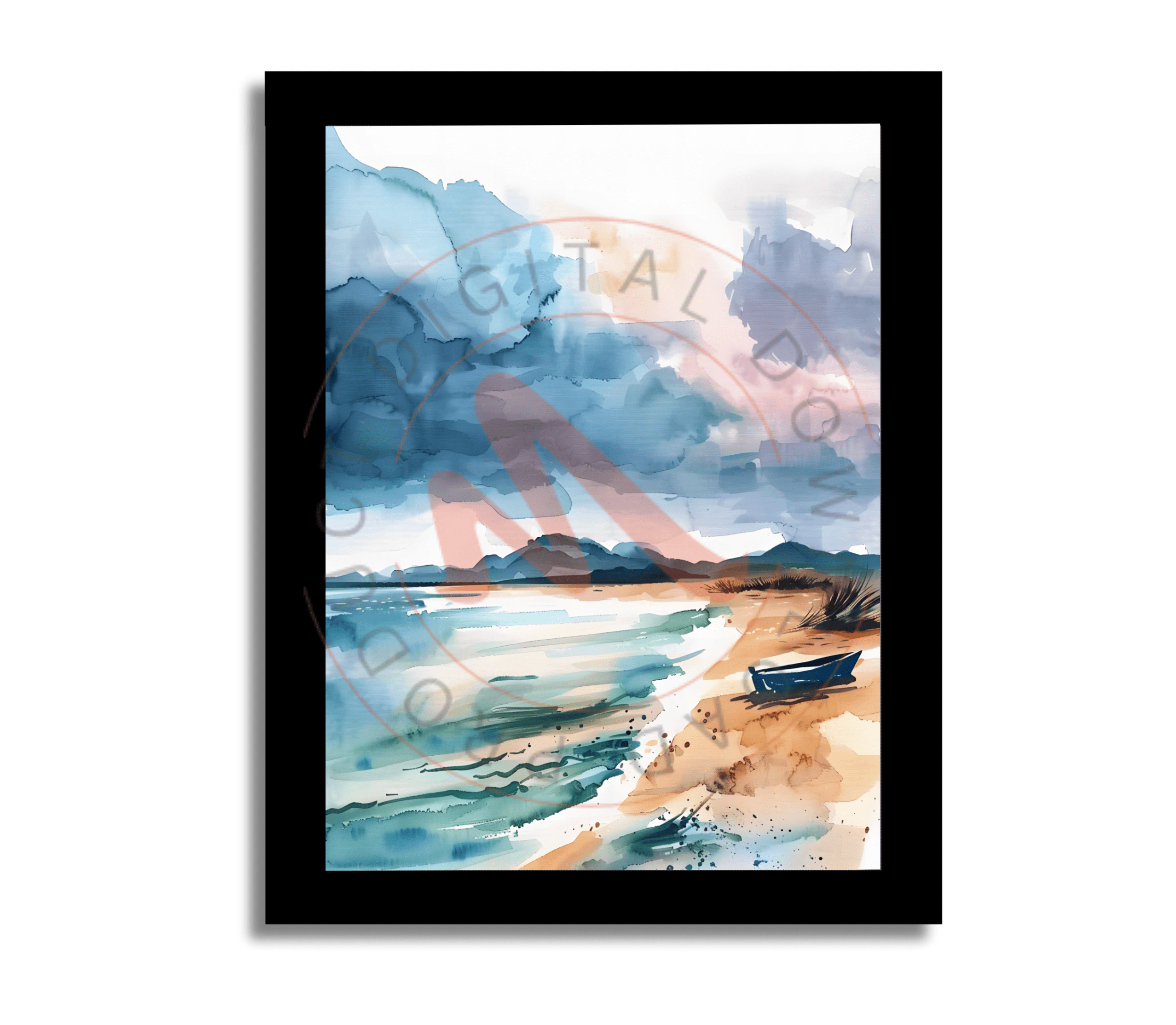 Water Color Sea Landscape Set 1-05