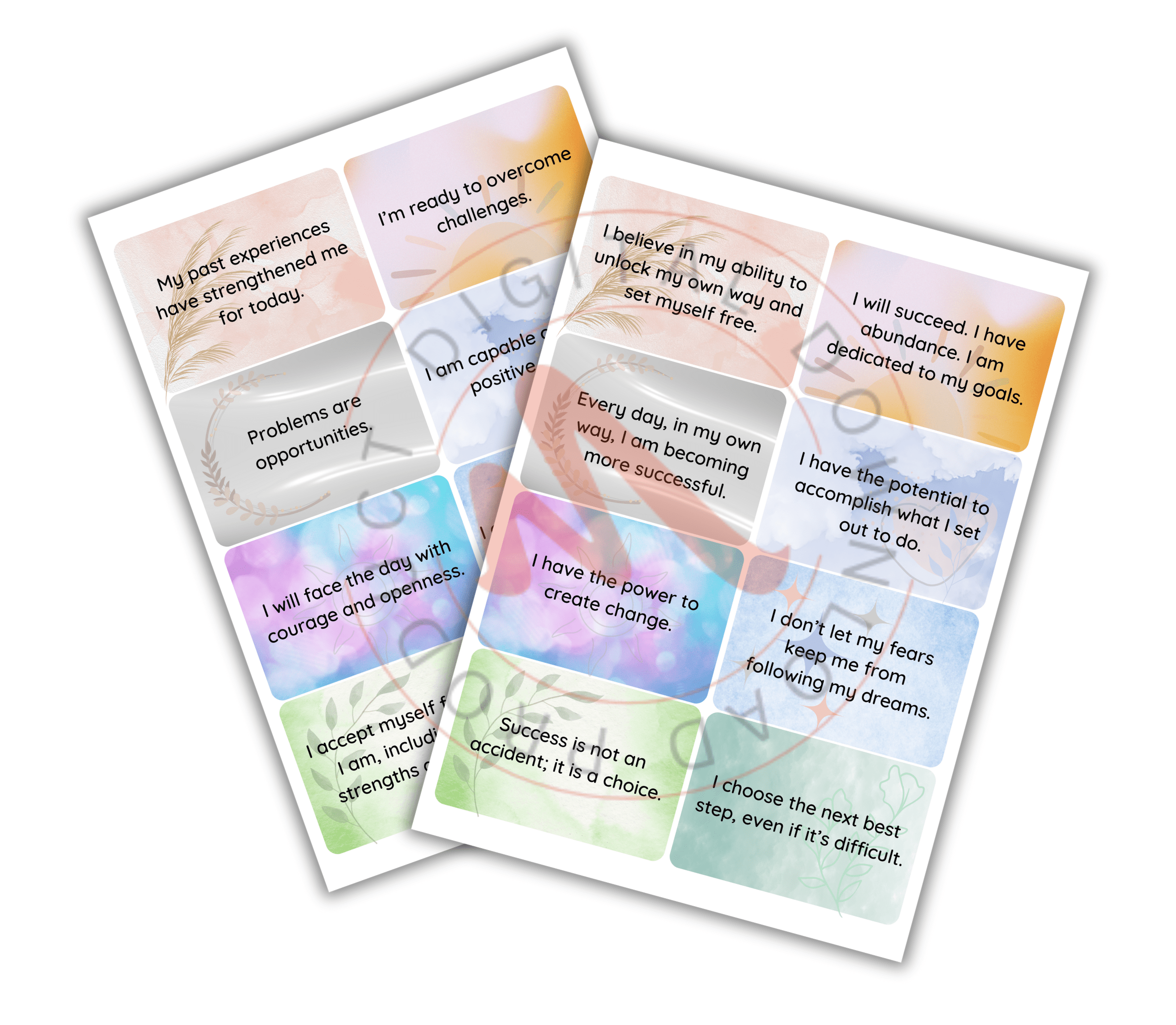32 Printable Affirmation Mini Cards for Personalized Growth #1 - 2