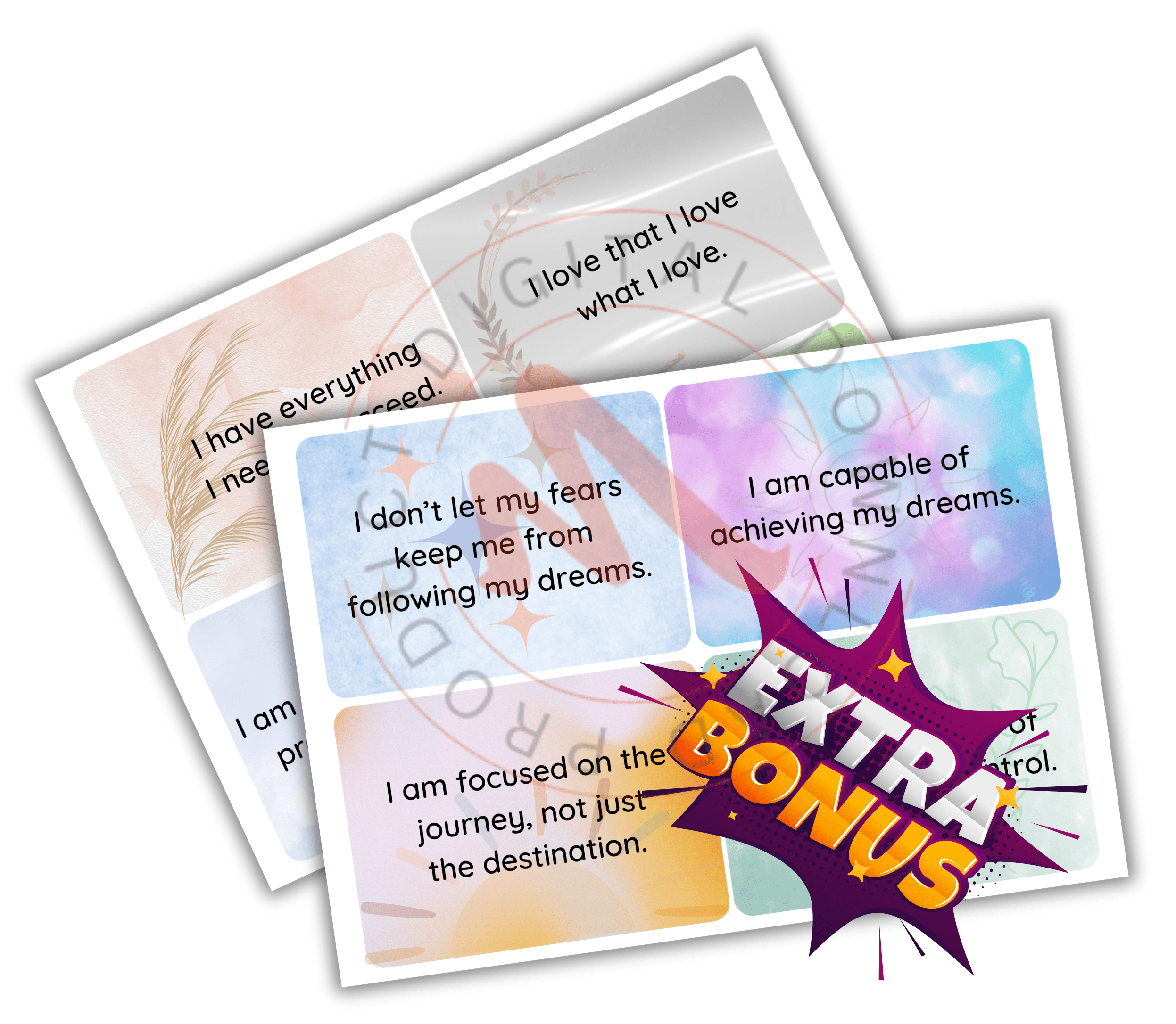 32 Printable Affirmation Mini Cards for Personalized Growth BUNUS #1