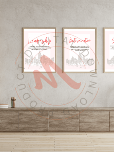 Affirmation Printable Quotes, Set Of 3 Inspirational Workplace Art, Motivational Office Wall Art, Modern Home Office Decor, Office Wall Art Set, Ability Success Downloadable Quotes to Print