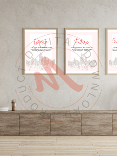 Affirmation Printable Quotes, Set Of 3 Inspirational Workplace Art, Motivational Office Wall Art, Modern Home Office Decor, Office Wall Art Set, Ability Success Downloadable Quotes to Print
